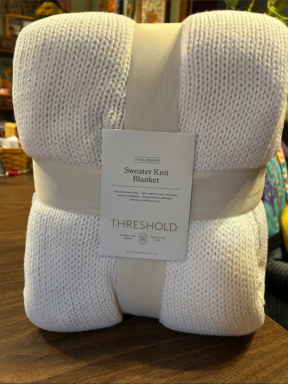 Threshold Cream Sweater Knit Blanket Throw